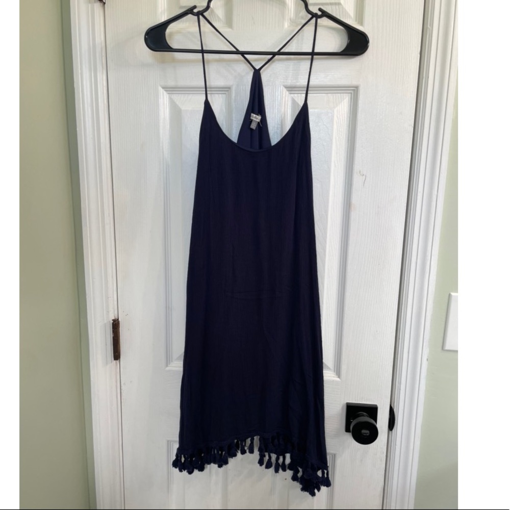 Navy Spaghetti Strap Dress